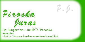 piroska juras business card